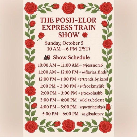 10/05/25 The Posh-elor Express! 🚂🚂🚂

Come have some fun! - Picture 1 of 1
